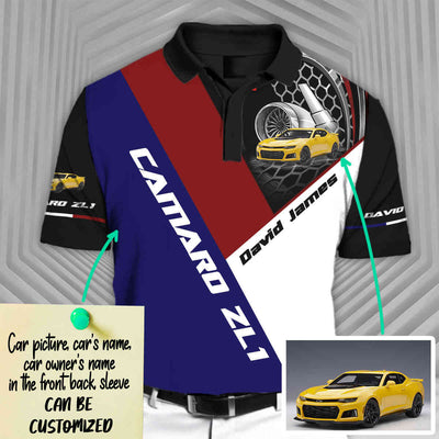 Personalized Camaro Short Sleeve Polo T-Shirt