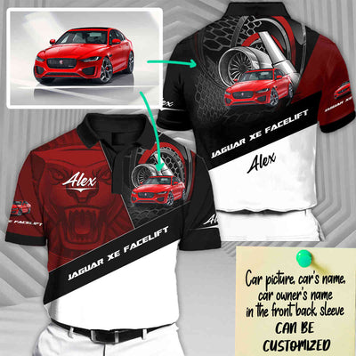 Personalized Jaguar Short Sleeve Polo T-Shirt