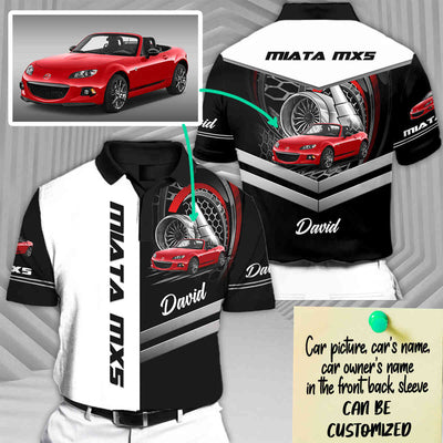 Personalized Miata Short Sleeve Polo T-Shirt