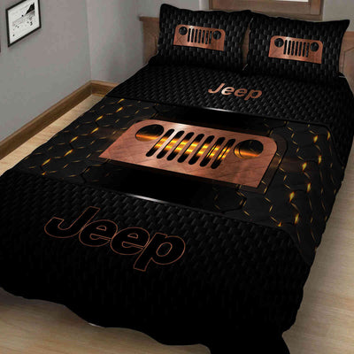 Sensational Jeep Art Quilt Bedding Set