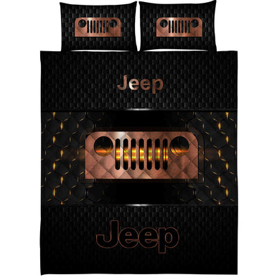Sensational Jeep Art Quilt Bedding Set