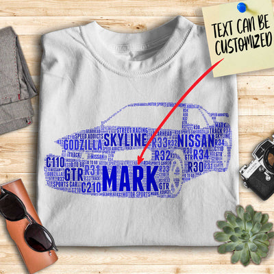 Personalized Skyline/GTR Racing Fan Typography Word Art