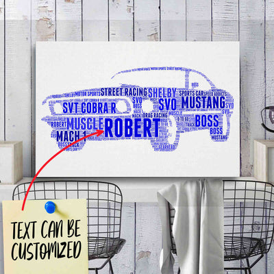 Personalized Stang Racing Fan Typography Word Art