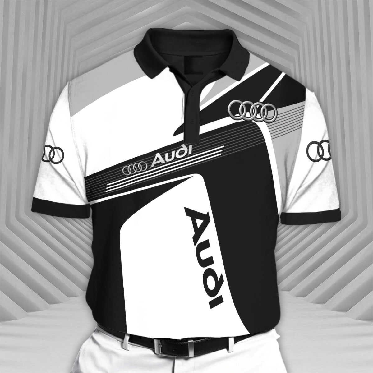 Audi-RCV1 Racing Series Short Sleeve Polo T-Shirt