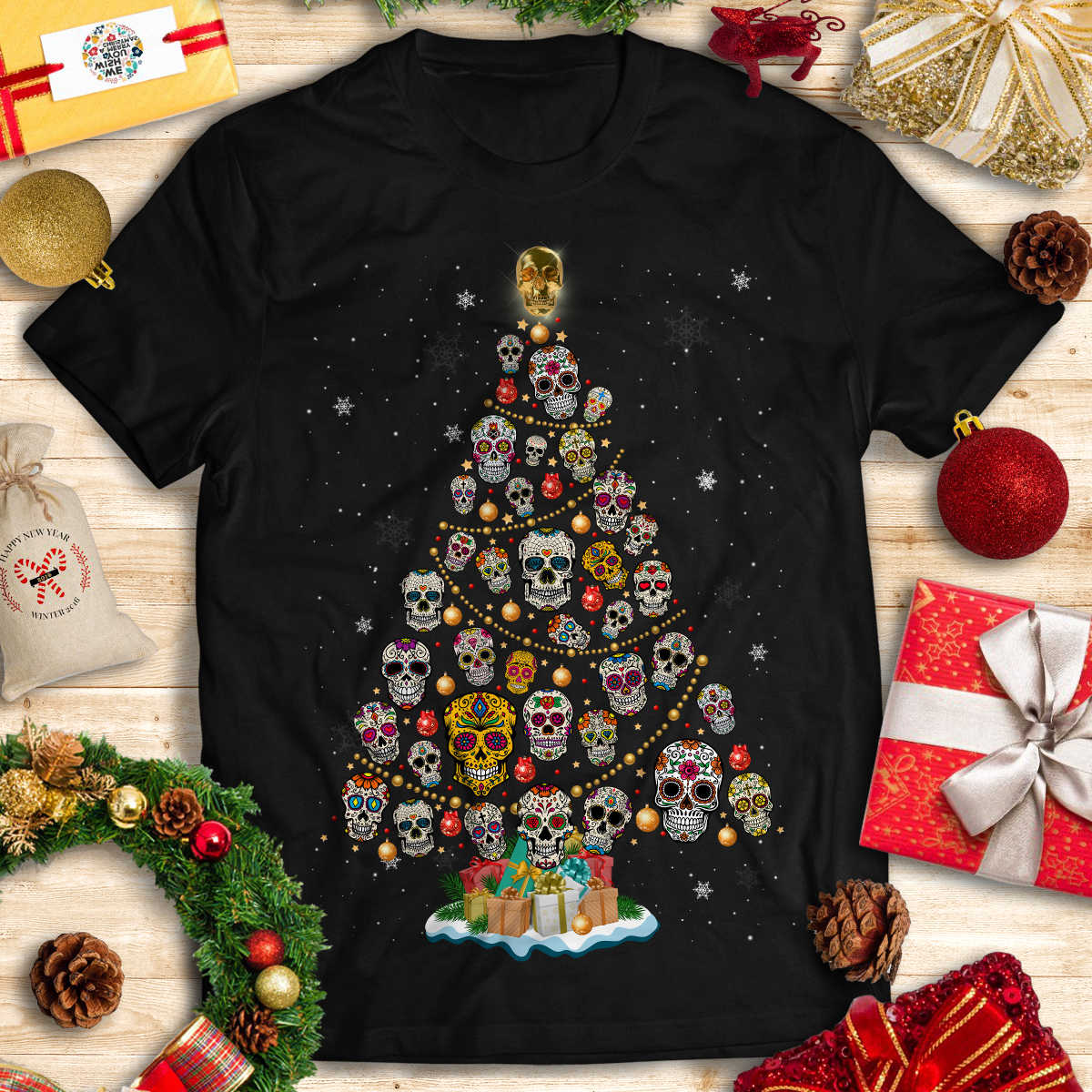 skull christmas shirt