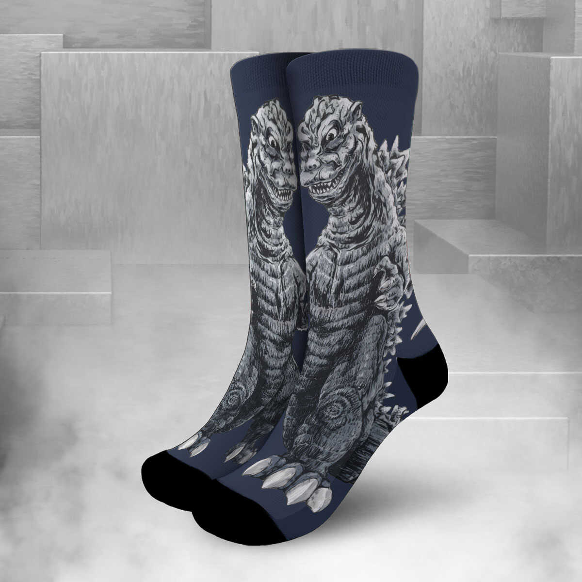 Godzilla Art Essentials Comfort Fit Crew Socks