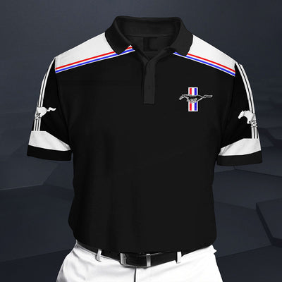 Stang-RCV1 Racing Series Short Sleeve Polo T-Shirt