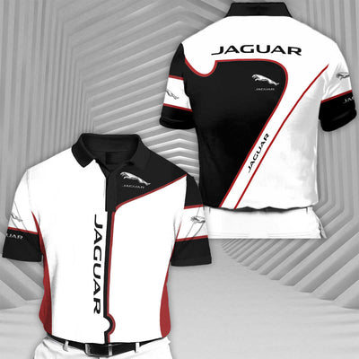 Jaguar-RCV1 Racing Series Short Sleeve Polo T-Shirt
