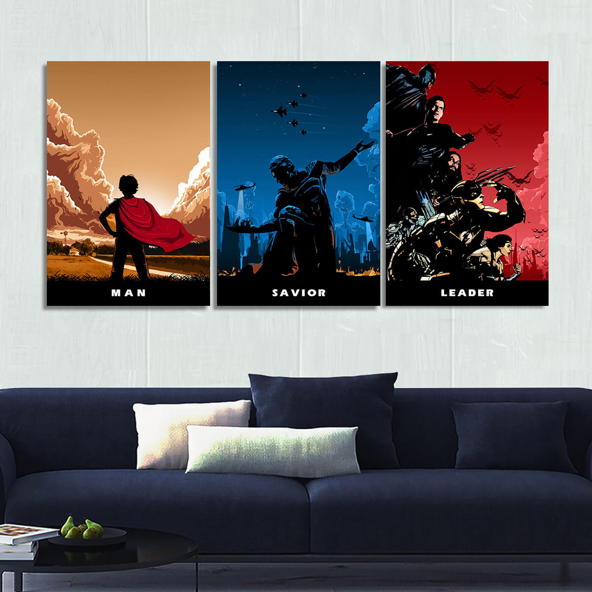 Man-Savior-Leader Trilogy Canvas Wall Art