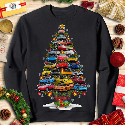 Vette Christmas T-shirt - Christmas Tree From All Vettes