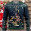 Scuba Diving Graphic Art Christmas Tree Sweater