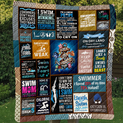 Swimming Art Quilt