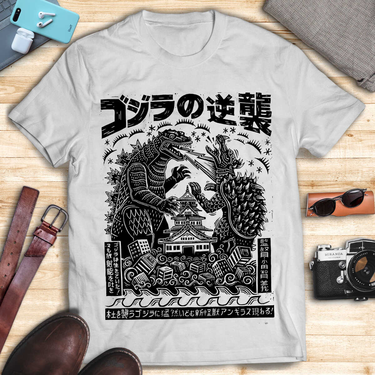 Godzilla Vintage T-shirt V.1 - GODZILLA VS ANGUIRUS