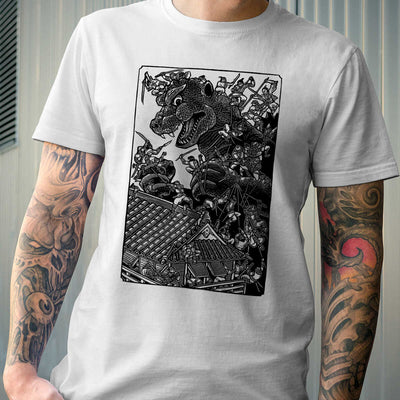 Godzilla Vintage T-shirt V.11 - GODZILLA VS NINJAS