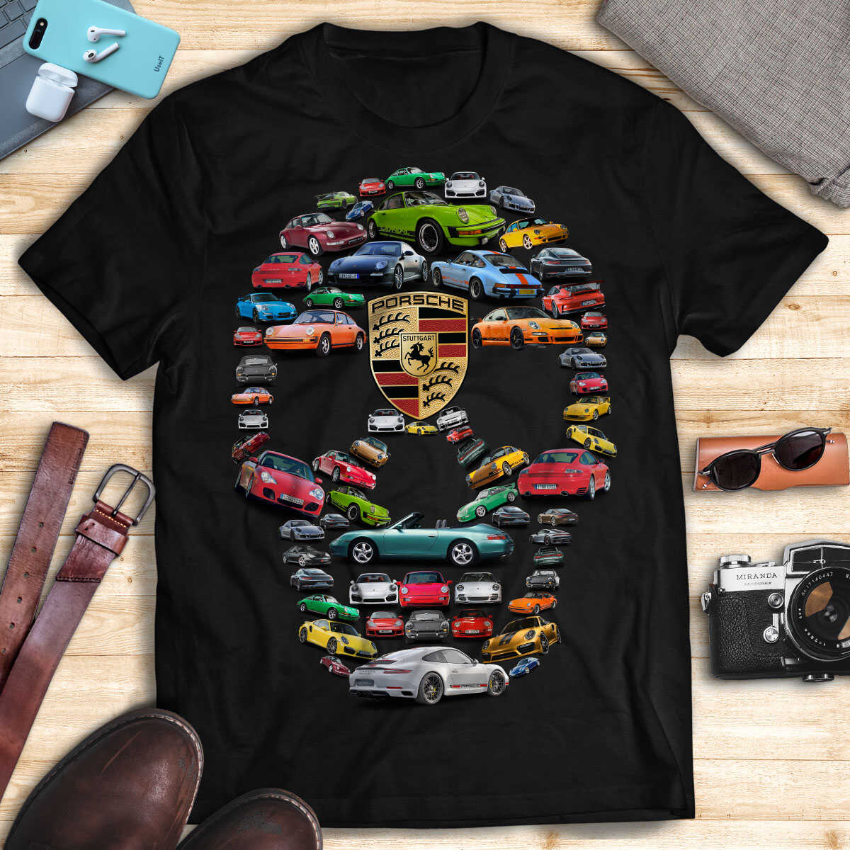 911 Collection Stylized Skull Halloween Art T-shirt