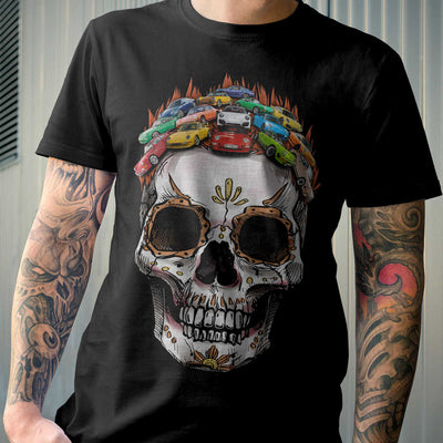 911 Collection Stylized Skull Halloween Art T-shirt V2