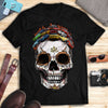 Challenger Collection Stylized Skull Halloween Art T-shirt V2