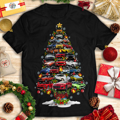 Camaro Christmas T-shirt - Christmas Tree From All Camaros