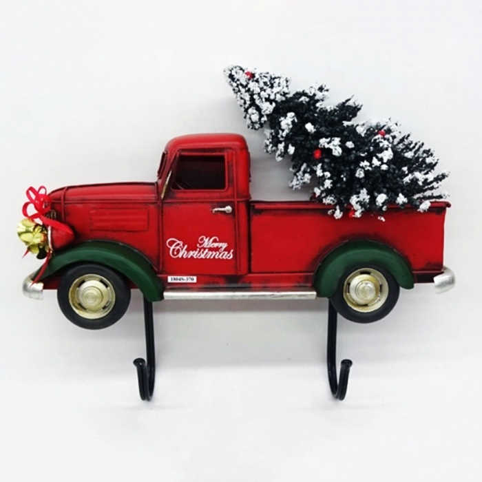 Vintage Christmas Half Car Wall Decoration