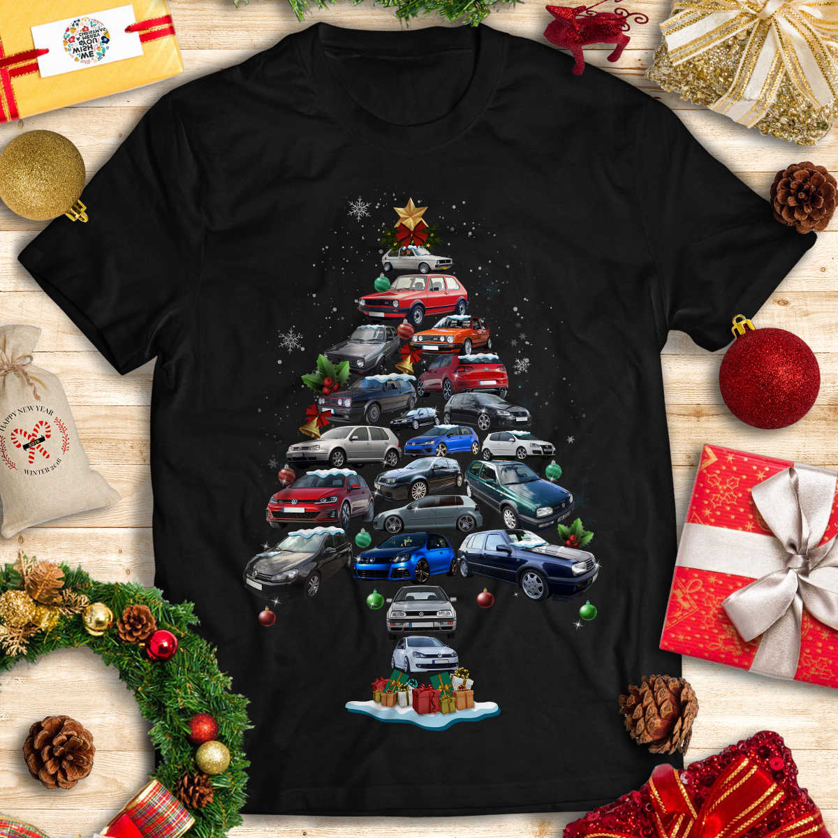 VW-Golf Christmas T-shirt