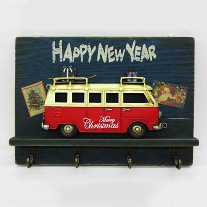 Vintage Christmas Car Wall Decoration